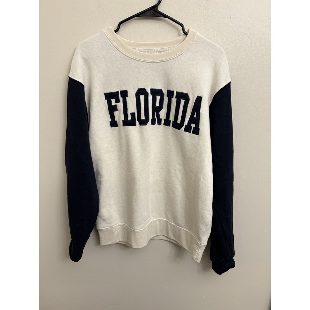 Women's New York Popular "Florida" Embroidered Crewneck Pullover Size Large